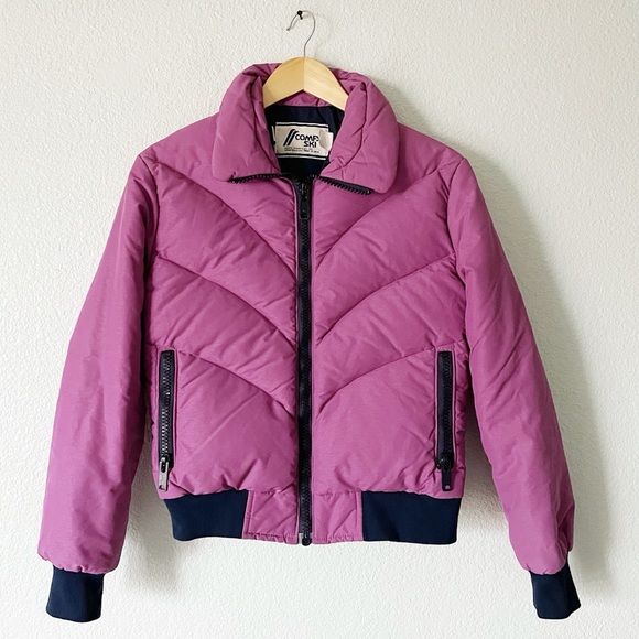 Comfy Ski Jackets & Blazers - COMFY SKI || Vintage Cropped Puffer Bomber Jacket